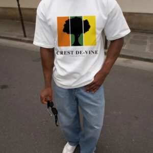 CREST DE-VINE WHITE TEE