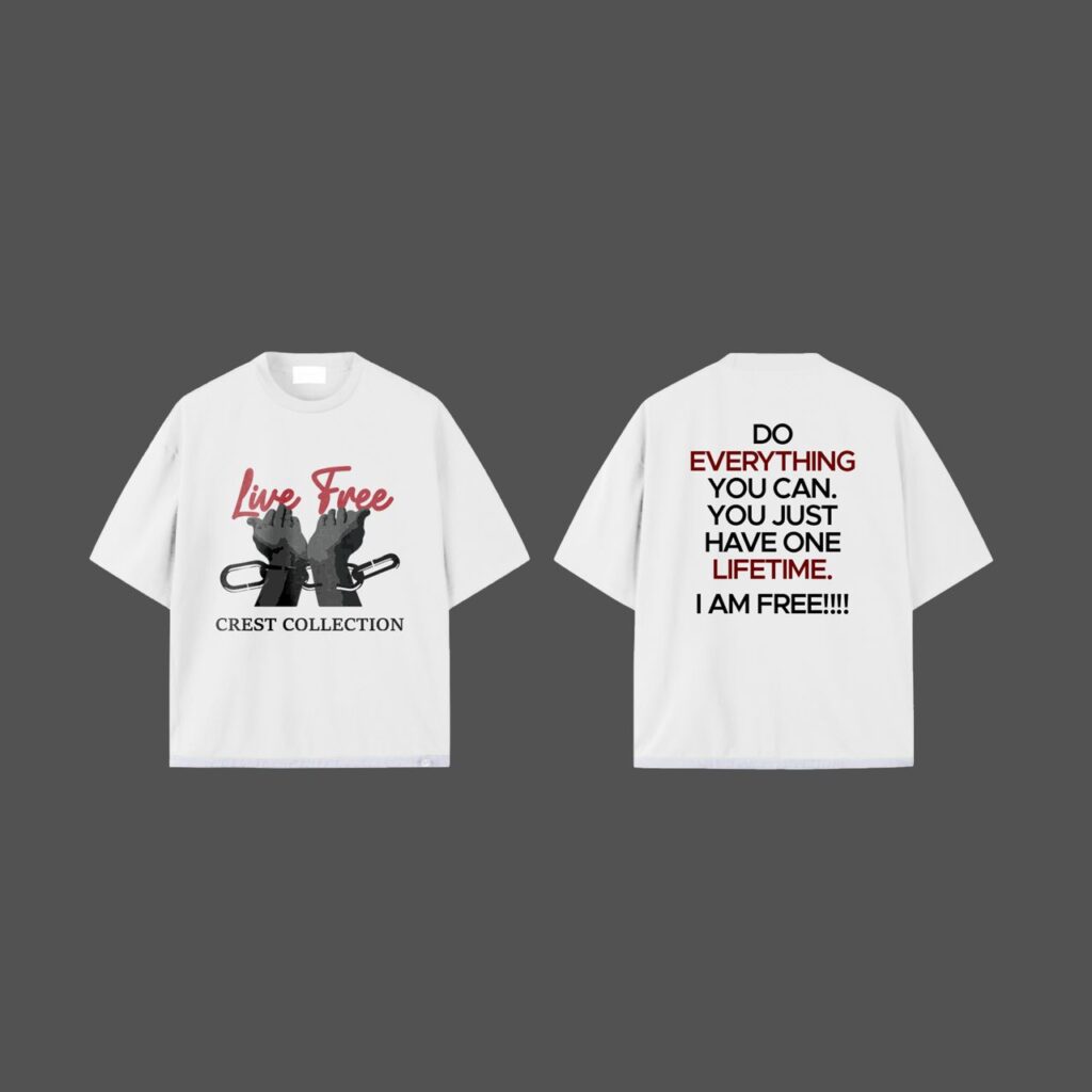 CREST LIVE FREE WHITE TEE