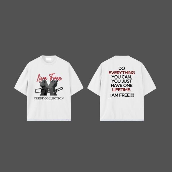 CREST LIVE FREE WHITE TEE